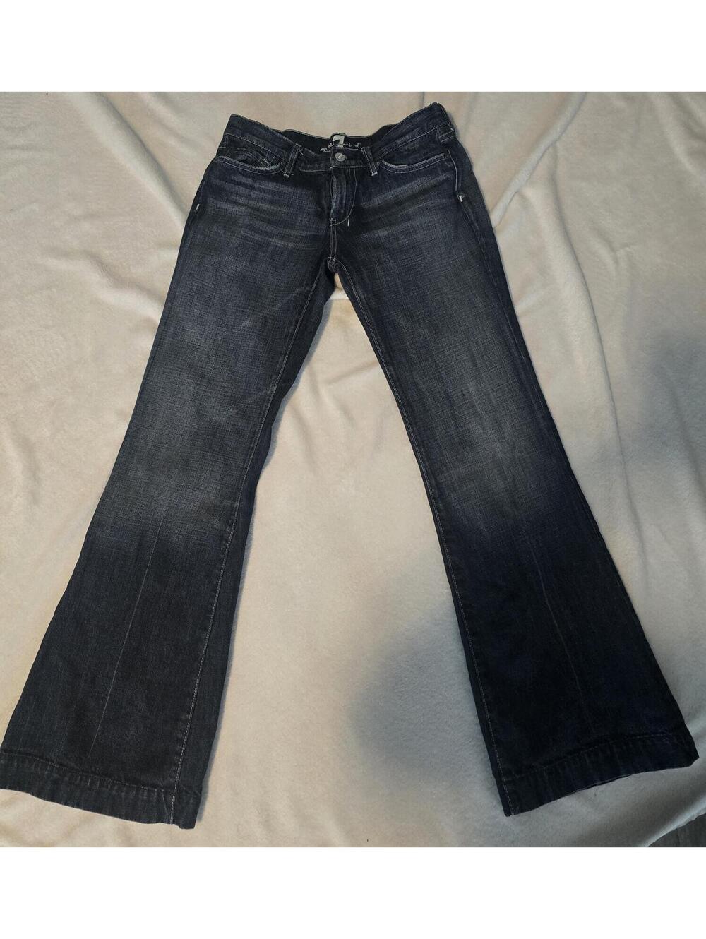 7 For All Mankind Women's Dark Wash Flared Jeans